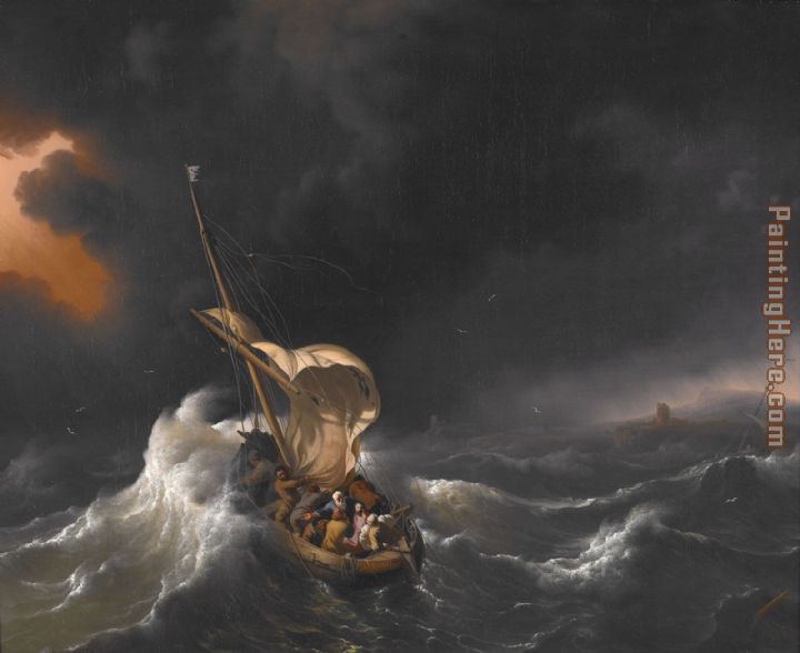 CRIST IN THE STORM OF THE SEA OF GALILEA Ludolf Backhuy painting - Ludolf Backhuysen CRIST IN THE STORM OF THE SEA OF GALILEA Ludolf Backhuy art painting